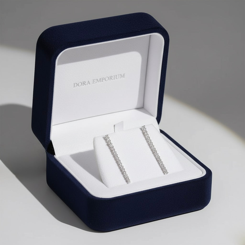 Short Earring Crystal Tassel