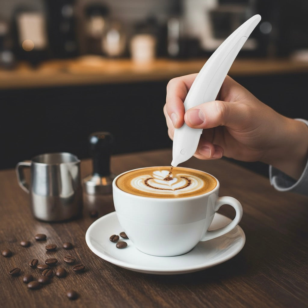Electrical Art Pen for Coffee