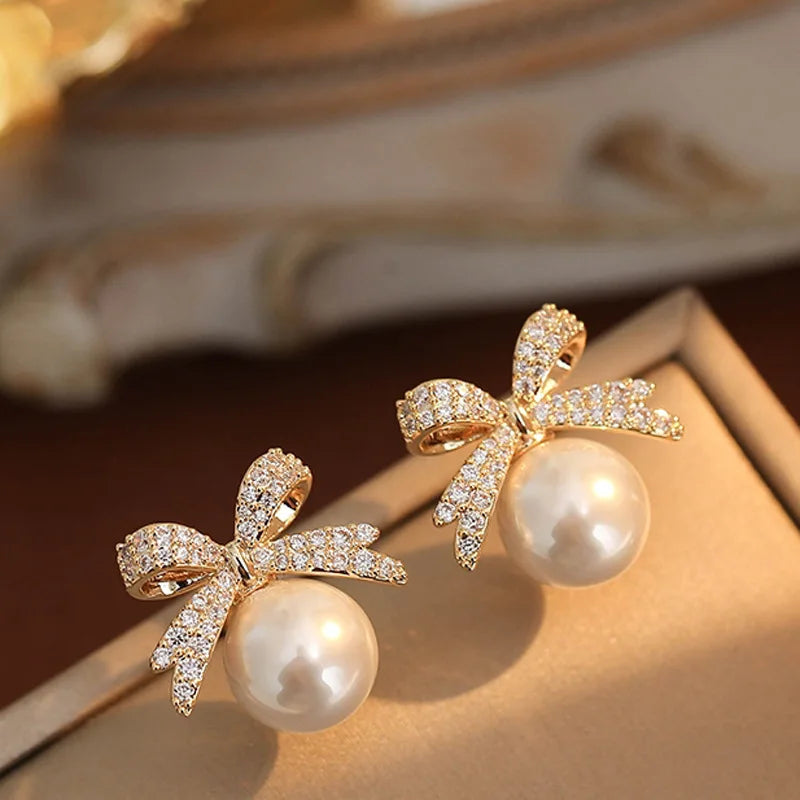 Lace with Pearl Earrings
